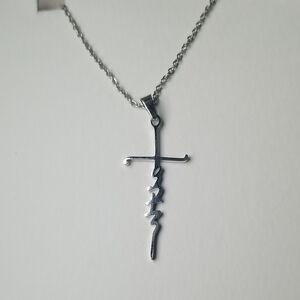 Steel Faith Cross Necklace